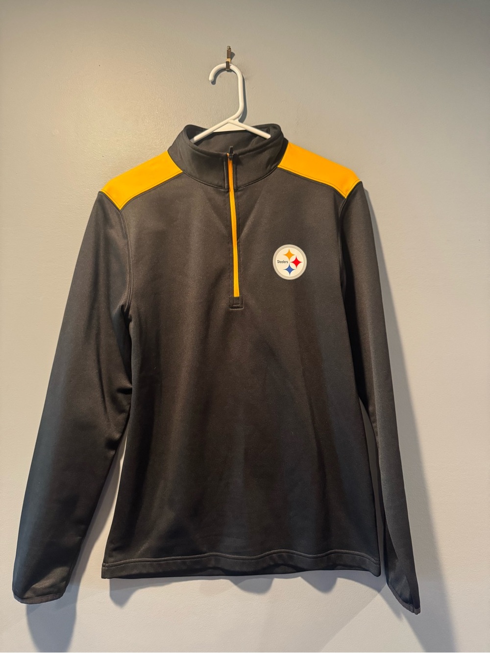 * Men’s Black Pittsburgh Steelers 1/4 Pullover